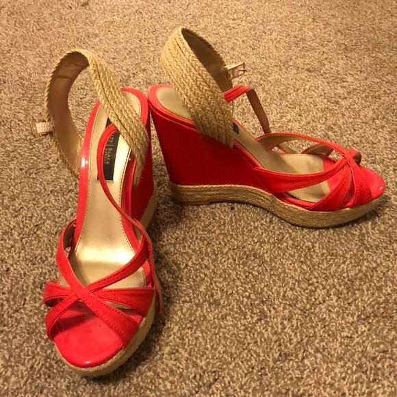 White House Black Market Shoes - Red wedges